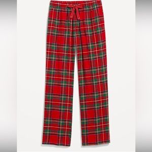 Old Navy Red Tartan plaid mid rise flannel pajama lounge pants women XXL NWT